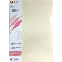 Quill 6265 A4 90GSM Parchment Paper 100 Pieces Natural - Theodist