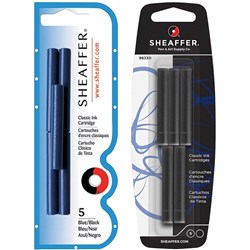 Sheaffer 9631 Fountain Pen Refill Cartridges 5 Pack, Blue, Black - Theodist