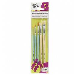 Mont Marte BMHS0039 Assorted Paint Brushes Discovery 5pc - Theodist