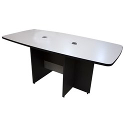 Conference Table Oval Grey 1800x900x750mm - Theodist