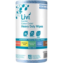 Livi Essentials 6004 Heavy Duty Blue Wipes 90 Sheets - General Hygiene - Theodist