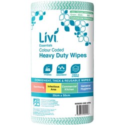 Livi Essentials 6006 Heavy Duty Green Wipes 90 Sheets - Commercial Kitchen - Theodist