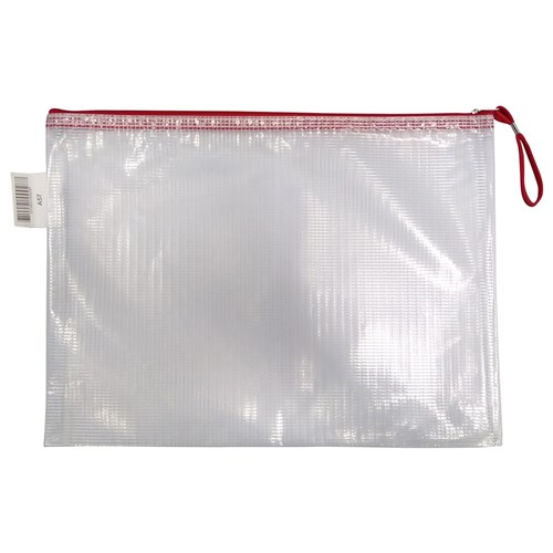 DataMax A57 Mesh Envelope with Zip B4 385x285mm Assorted_RED - Theodist