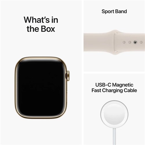 Apple Watch Series 8 41mm Gold Stainless Steel Case GPS + Cellular_4 - Theodist