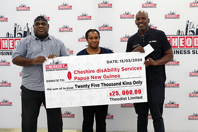 Theodist Donates K25,000 to Cheshire Disability Services