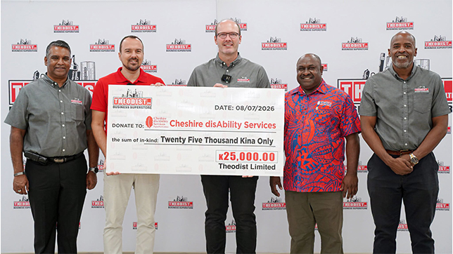 Theodist Ltd. Reaffirms Ongoing Support for Cheshire disAbility Services with K25,000 Donation 