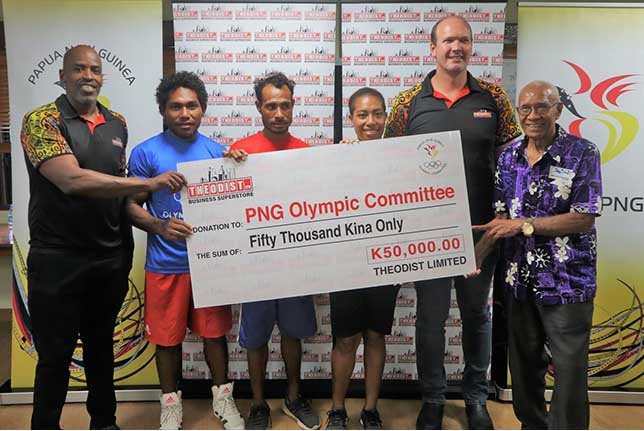 Theodist Donates K50,000 to PNG Olympic Committee.