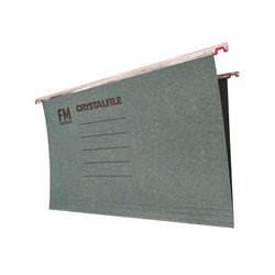 File Master Crystalfile Foolscap Green Suspension Files - 50 Pack