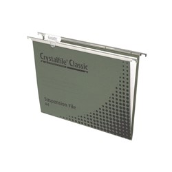 SUSPENSION FOLDER CRYSTALFILE FILEMASTER STD GREEN 10/PACK