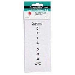 Crystalfile Indicator Tab Inserts A-Z Pack of 60