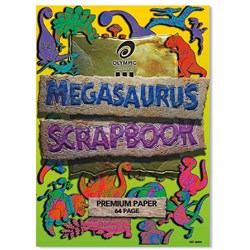 Olympic Megasaurus Scrap Book 64 Pages Blank Stapled
