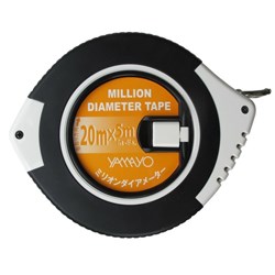 Yamayo Million Diameter Measuring Tape 20m PVC Coated Fibreglass with Claw Hook - Theodist