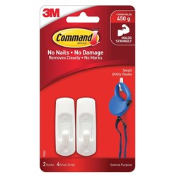 Command 17002 Small Utility Hooks White 2 Pack - Theodist