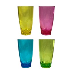 Smash Acrylic Tumbler Glass Set of 4 600mL - Theodist