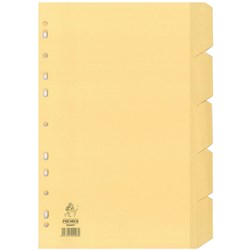 Premier 22297 Index Divider 5 Tabs Buff A4 - Theodist