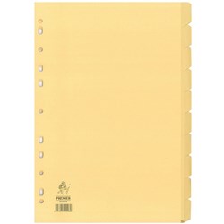 Premier 22298 Index Divider 10 Tabs Buff A4 - Theodist