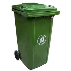 GARBAGE / WHEELIE BIN w/LID 240 LITRE - GREEN