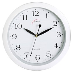 Jastek 268250 Large Wall Clock 30cm White & Black Rim - Theodist