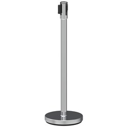 Twinco 3200 Barrier Post, Chrome, Black Belt - Theodist