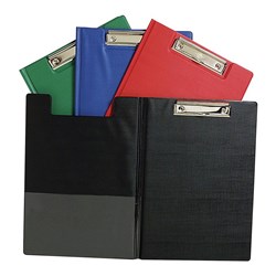 A4 PVC Clipboard Folder with Cover - Assorted Colours