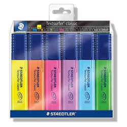 Staedtler 364WP6 Textsurfer Classic Highlighters 6 Pack - Theodist
