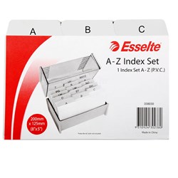 INDEX GUIDE A-Z 8x5" LARGE 200 x125mm INDEX SET PVC discontinued