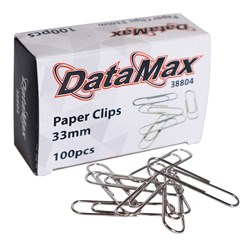 DataMax 38804 Paper Clips 33mm 100 Pack - Theodist