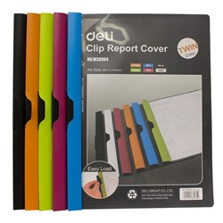 Deli Clip Report Cover A4 Pack of 5 - Assorted