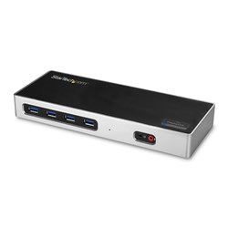 StarTech USB-C & USB-A Dock - Dual Monitor 4K 60Hz Dock DisplayPort + HDMI - Hybrid USB 3.0 Docking Station