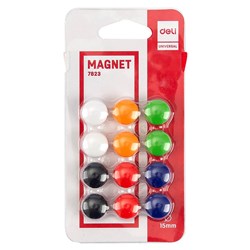 Deli 7823 Button Board Magnets 15mm 12 Pack - Theodist
