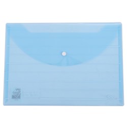 Deli File Folder Bag with Snap A4 - White/Blue