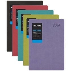 DIARY A6.5 WEEK TO VIEW 2023  ASSORTED COLOUR 122 X 72