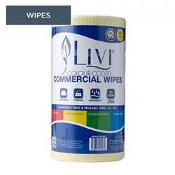 Livi Cloth Wipes Yellow Antibacterial 90 Sheets
