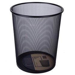 Deli 9189 Waste Bin Clasic 20L Mish Steel 295x240x347mm - Theodist