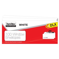 DataMax 65223 DLX White Window Envelopes 120x235mm 100 Pack - Theodist