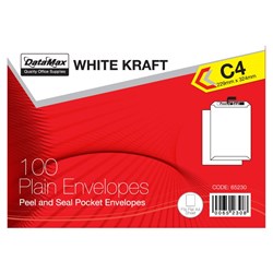 ENVELOPE WHITE KRAFT C4 229x324mm PACK OF 100