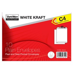 DataMax 65231 C4 White Plain Envelopes 229x324mm 10 Pack