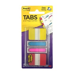 Post-it Tabs and Flags Combo 4 Colours 24 Tabs