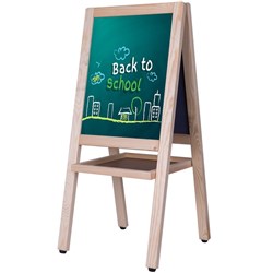 Deli Easel Wooden White & Chalk Board 1100 x 520mm