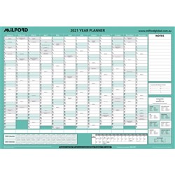 Milford Annual Wall Year Planner Recycled Board 880 x 610mm 