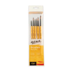 Mont Marte Gallery Series Brush Set Acrylic 6pce