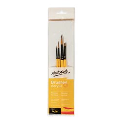 Mont Marte Gallery Series Brush Set Acrylic 4pce