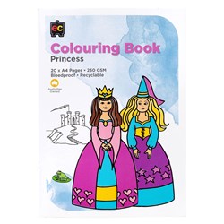 Educational Colours Colouring Book A4 250gsm 20 Page Princess
