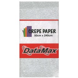 DataMax Crepe Paper 50 x 240cm - Silver