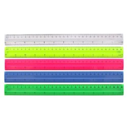 DataMax CR3000 Plastic Ruler 30cm Assorted - Theodist