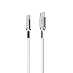 Cygnett Armoured 5A/100W 2.0 USB-C to USB-C Cable 1m (White)