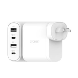 Cygnett 45W Multiport Wall Charger AU - White