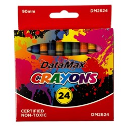 DataMax Crayons 8mm x 90mm 24 Pack