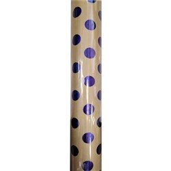 GIFT WRAP 1.5m x 700mm FOIL STAMP KRAFT