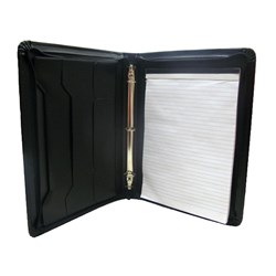 F1000 Executive Folder A4 Pad 30lf, 3 Ring Binder w/Zip - Theodist